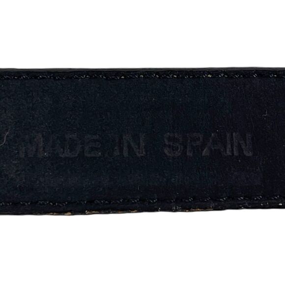 Cale Vintage Genuine Lizard Leather Green Belt Made in Spain women’s Size 32 - Picture 8 of 10